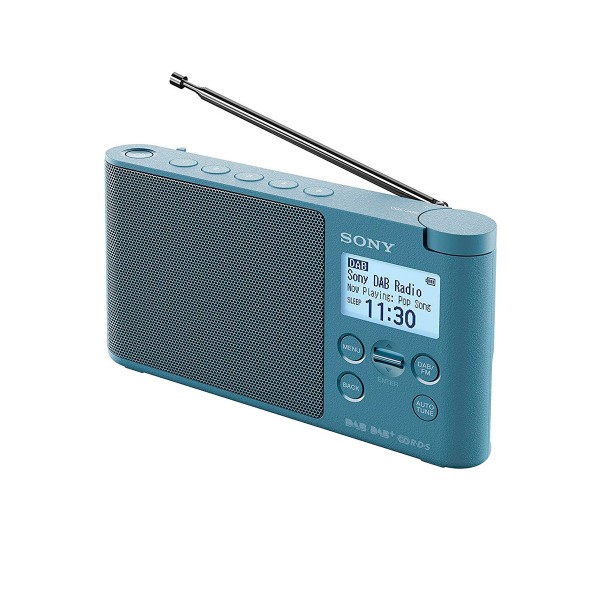 Sony xdr-s41d azul radio dab/dab+ portátil con pantalla lcd presintonías directas temporizador de apagado