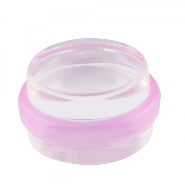 Tope puerta adhesivo recto metacr. rosa
