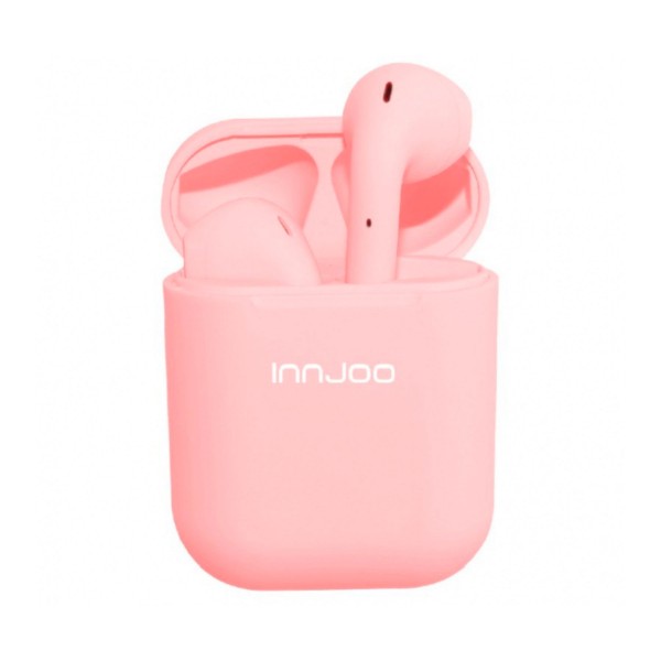 Innjoo go v2 rosa auriculares inalámbricos bluetooth y estuche batería