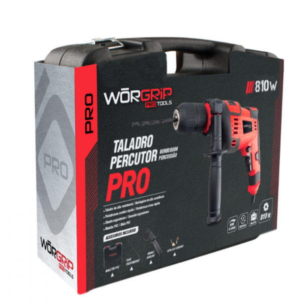 Taladro percutor worgrip-pro 810w.