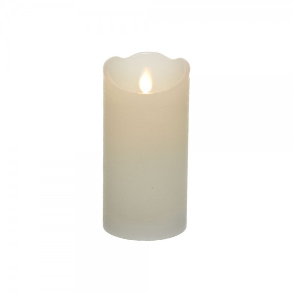 Vela de cera led color blanco, ø7,5 x 15 cm