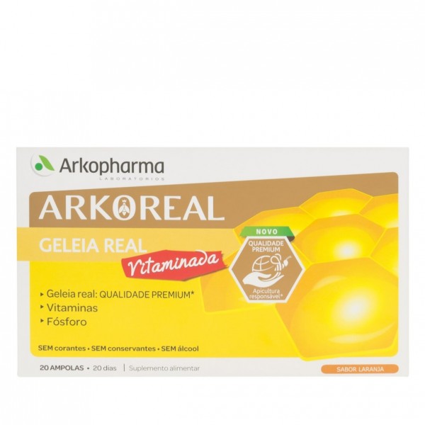 Arkoreal Jalea Real Vitaminada 20 Ampollas Sabor Naranja