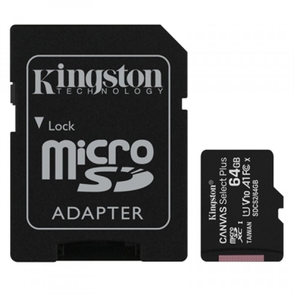 Kingston sdcs2/64gb micro sd xc clase 10 64gb c/a