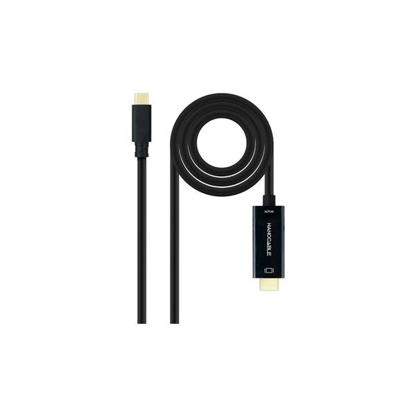 Nanocable conversor usb-c/hdmi negro, 5 m