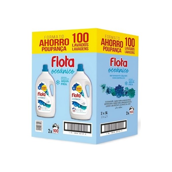 Flota detergente oceánico 100 lavados (caja 2 undiades)