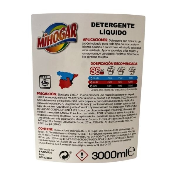 Mihogar detergente Frescor Menta